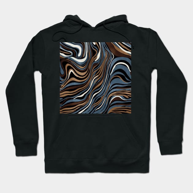 Abstract and Colourful Waves Hoodie by RedGraph